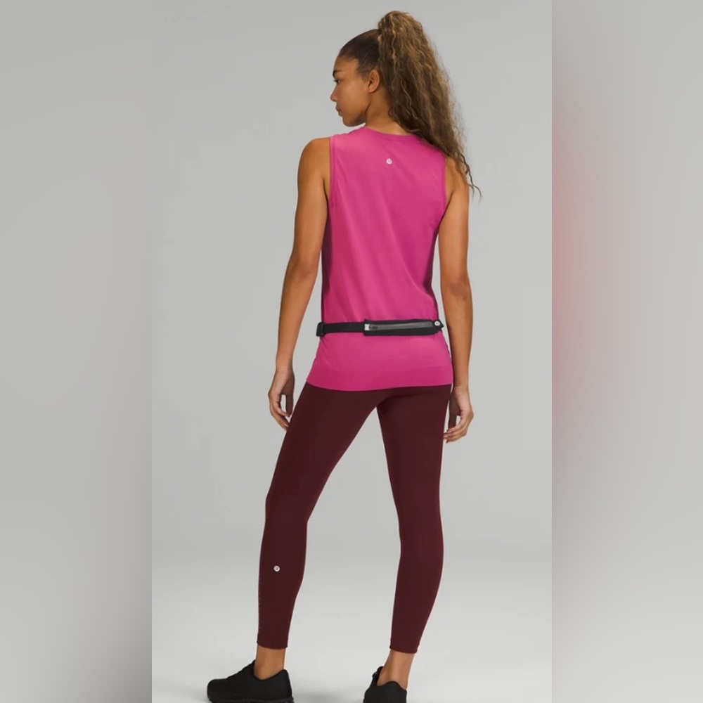 lululemon athletica Pink Tank Top and Burgundy Leggings - Picture 1 of 5
